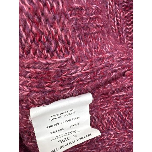 Motherhood Magenta Marled Turtleneck Sweater Size S - Picture 4 of 4